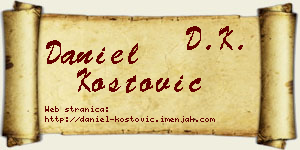 Daniel Kostović vizit kartica